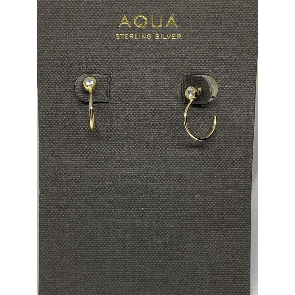 Aqua 124363gcl Hook Earring In 18k Gold-Plated Sterling Silver Msrp $96 Jw52